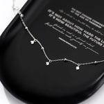 Choker Necklaces for Women Real 925 Sterling Silver Geometric irregular Round Necklaces Clavicle Chain Cute Jewelry Accessories