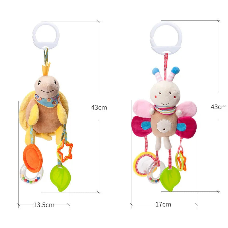 Newborn Baby Rattles Plush Stroller