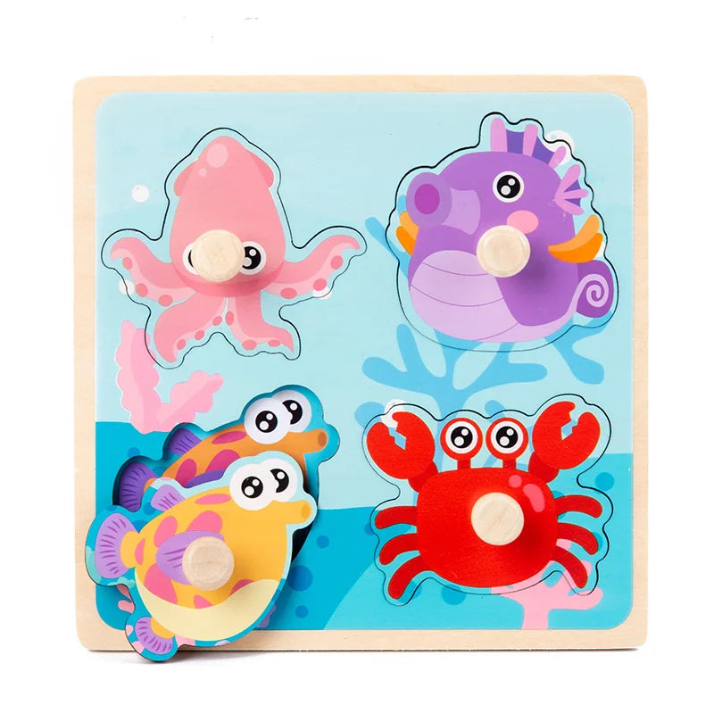 Kids Montessori Wooden Puzzle Toy