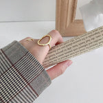 925 sterling silver rings for women round hollow out gold color Trendy fine Jewelry Large Adjustable Antique Rings