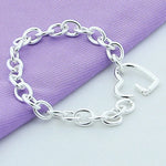 Women Bracelets Silver Heart Buckle Bracelet For Women Romantic Bracelets Silver 925 Jewelry