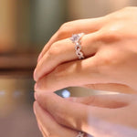 Wedding Engagement Rings For Women 1.5 Carat Zirconia White Gold Color Fashion Jewelry