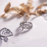 Wedding Engagement Rings For Women 1.5 Carat Zirconia White Gold Color Fashion Jewelry