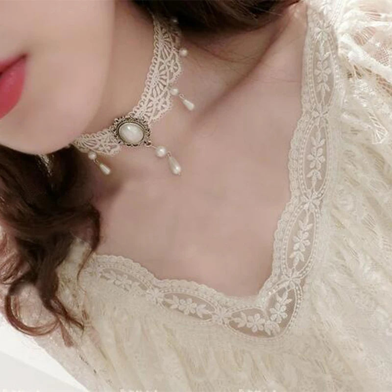 Collares mujer cortos white Velvet Choker Necklace for Women Statement & Pendants Collier Jewelry