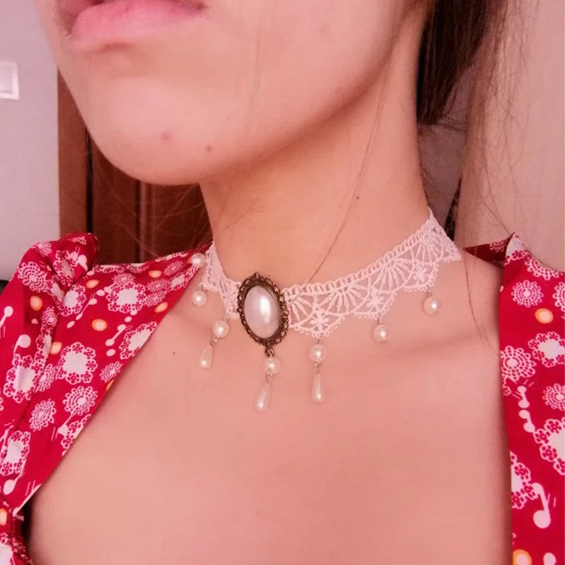Collares mujer cortos white Velvet Choker Necklace for Women Statement & Pendants Collier Jewelry