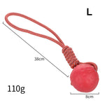 HOOPET Dog Toy Rubber Ball Bite-resistant Ball Toy for Dogs Puppy Teddy Pitbull Red Color Solid Ball S-XL Pet Supplies