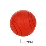 HOOPET Dog Toy Rubber Ball Bite-resistant Ball Toy for Dogs Puppy Teddy Pitbull Red Color Solid Ball S-XL Pet Supplies