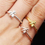 Trendy Jewelry Thin Rings For Women Lovely Little Bee Cute Statement Ring Party Girl's Gift