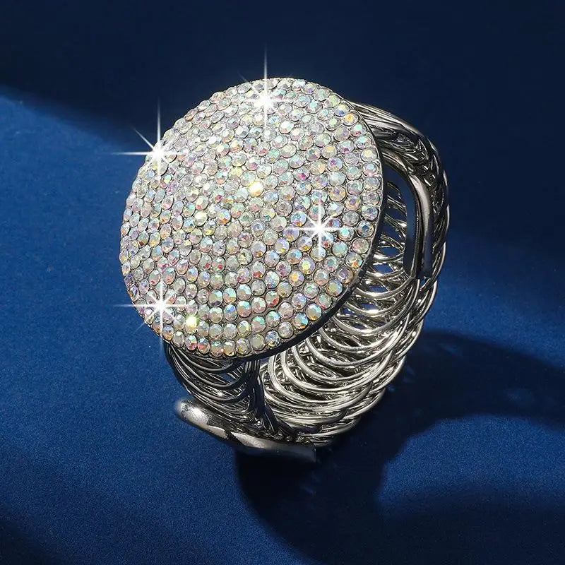 Jewelry Accessories Exaggerated Rhinestone Bangle Shiny Luxury Glitter Bracelet.