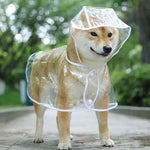 Pet Dog Puppy Transparent Rainwear Raincoat, Hooded Waterproof Jacket Clothes Soft PVC Small Dogs Raincoat Puppy Rain Poncho