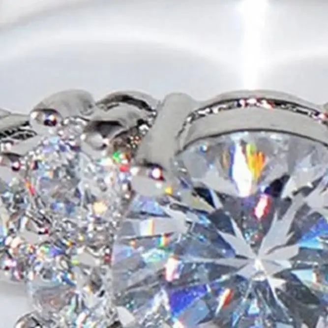 Wedding Rings for Women Luxury Cubic Zirconia Inlaid Women Engagement Wedding Party Ring Jewelry Gift