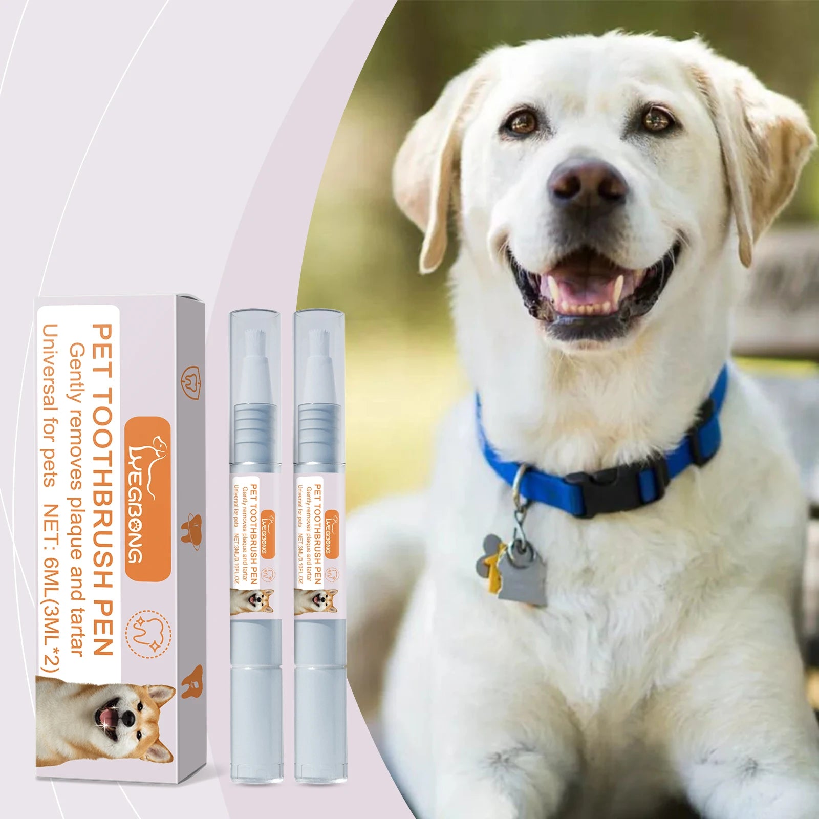 Pet Toothbrush a Pen Teeth Cleaning Pen for Dogs & Cats to Remove Tartar, Calculus, Bad Breath and Oral Odor