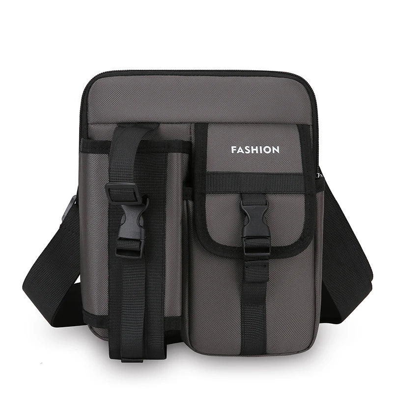 The New Men's Bag Is A Single-Shoulder Crossbody Bag With A Large Capacity And A Water Bottle Pocket It Is A Casual Travel Bag