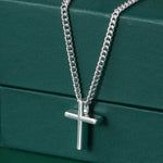925 Sterling Silver Cross Pendant Necklace Dainty Minimalist Jewelry for Women.