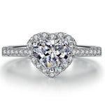 Heart Rings for Women Wedding Jewelry Cubic Zirconia Stone Ring Accessories