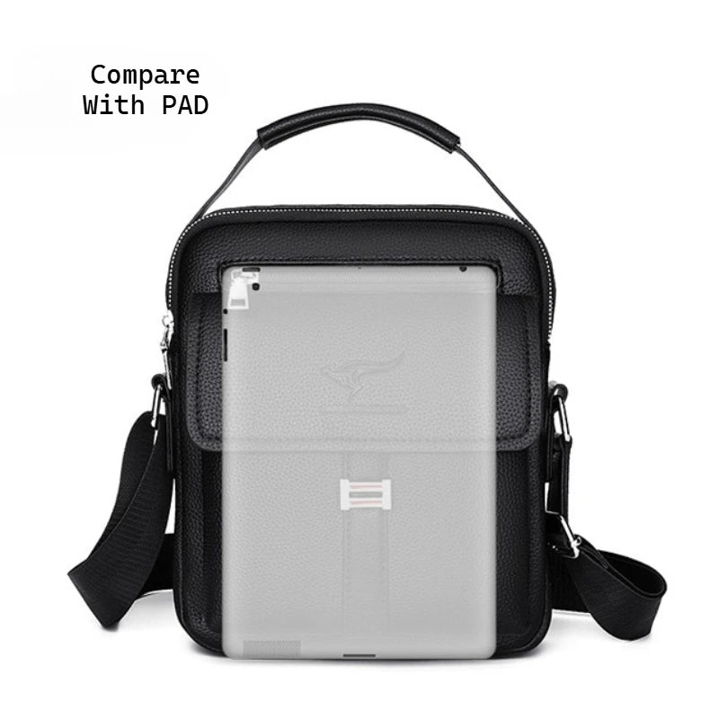 New Men's Handbag Trendy Casual Crossbody Shoulder Waterproof High-quality Leather Bags.