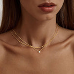 Diamond Necklaces for Women K Gold/Sterling Silver Choker Necklace Simple Gold Plated Jewelry for Women Gifts