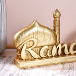 Resin-made antique gold and silver ramadan decorative item, suitable for gift-giving during Ramadan and Eid al-Adha