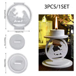 ‌Ramadan Candle Holder Silicone Mold Eid-Al-Fitr Ornament Gypsum Mould