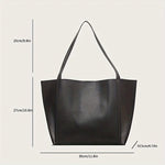 Fashionable black handbag - large capacity, lightweight and easy to carry.