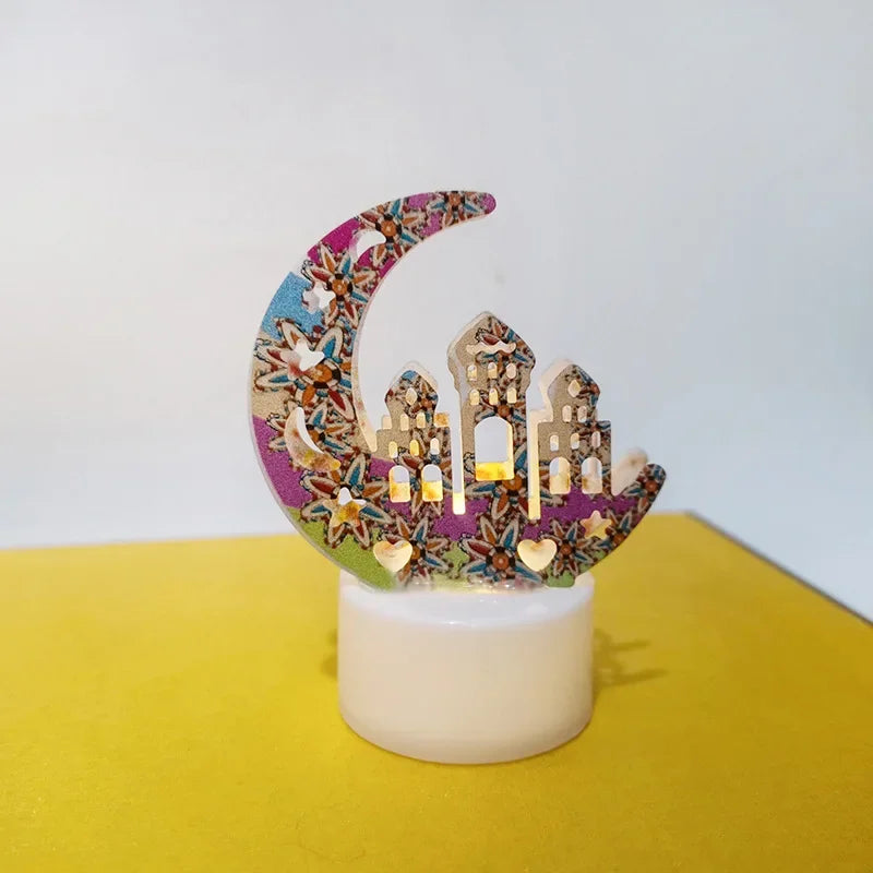 Eid Mubarak Candle Light Ramadan Decoration for Home Ornaments Eid Al-Fitr Kareem Festival Islamic Muslim Party Decor