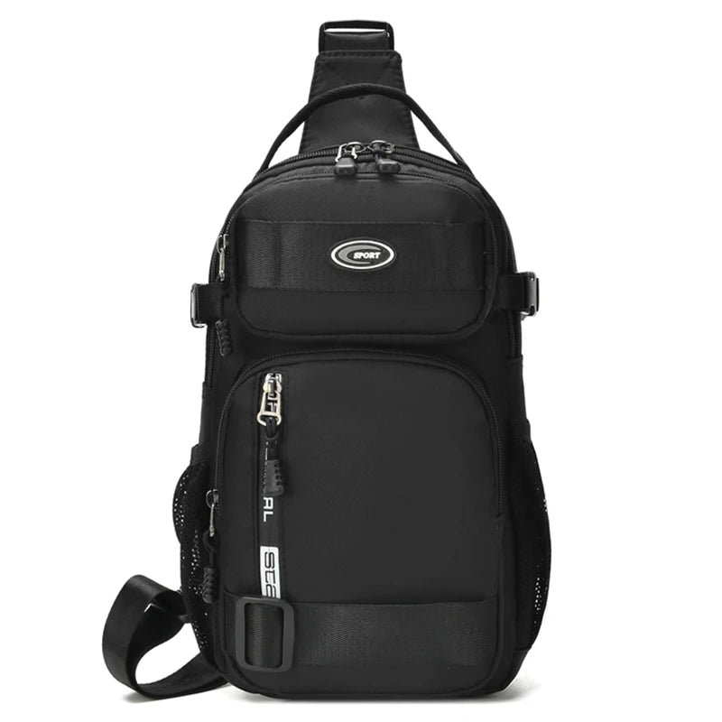 Riding backpack for men, chest bag, casual single shoulder bag, lightweight and large-capacity crossbody bag