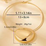 Women's Necklace, Smooth Geometric Exaggerated Fashion Minimalist, Suitable for Daily and Vacation Wear