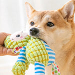 Pet Plush Toy Cat Dog Puzzle Toy Cute Animals Bite Resistant Interactive Squeaky Pet Dog Teeth Cleaning Chew Toy