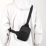 Men's Chest Bag Fashion Small Canvas Shoulder Crossbody Bags for Man.