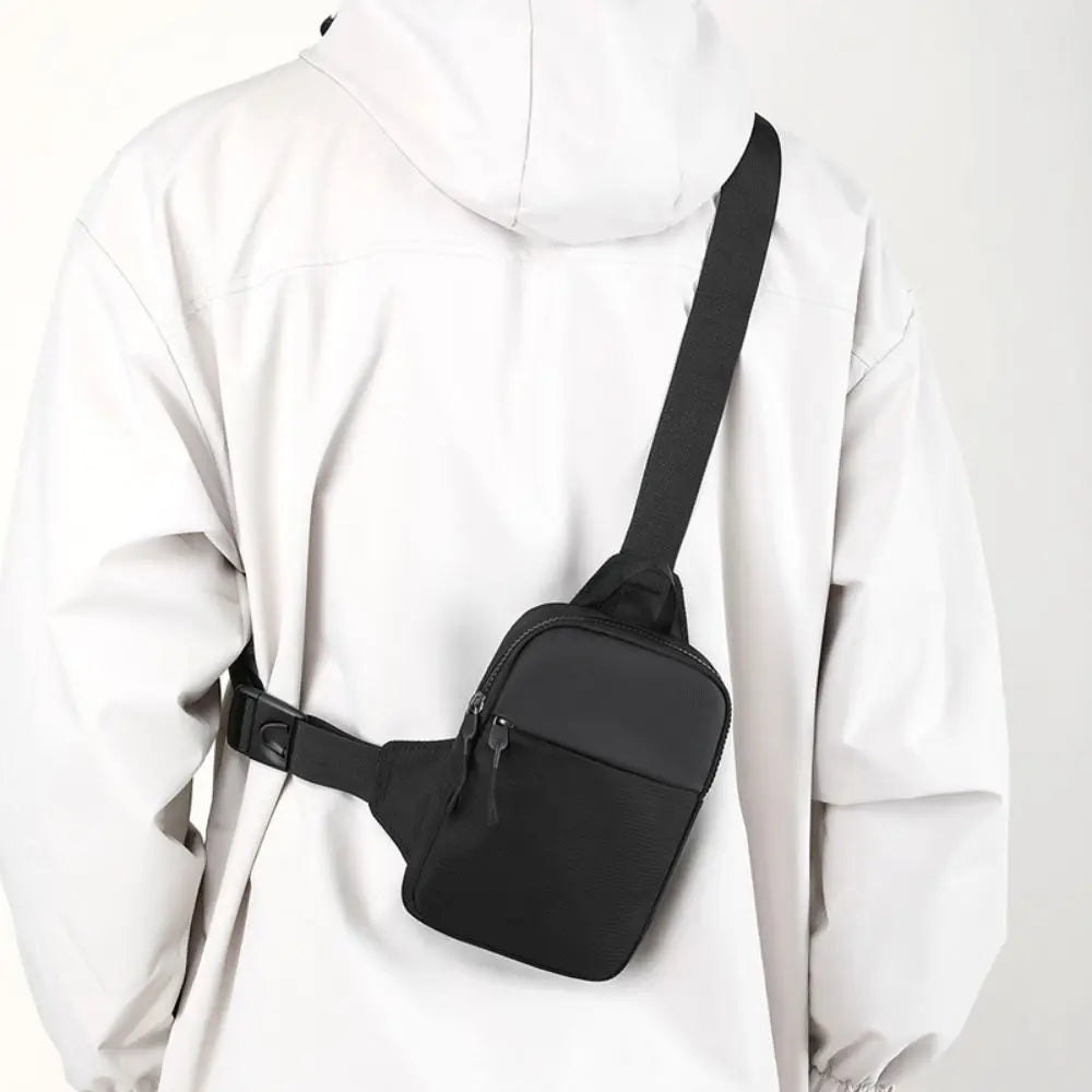Men's Chest Bag Fashion Small Canvas Shoulder Crossbody Bags for Man.