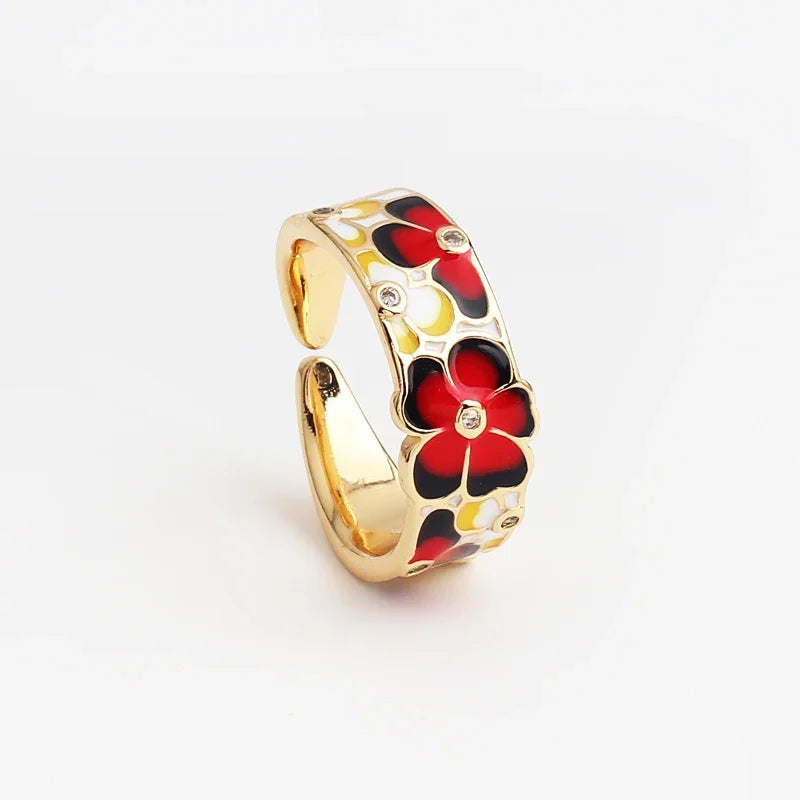 Rings For Women Creative Handmade Enamel Craft Women's Rings Jewelry Epoxy Craft Womens Rings