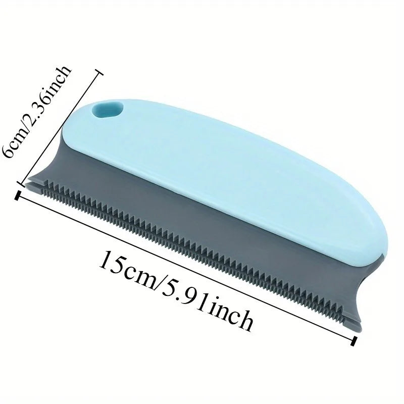 Pet Hair Removal Brush with Non-Scratch Rubber Bristles for Cats, Dogs Upholstery, Car Seat Cleaning