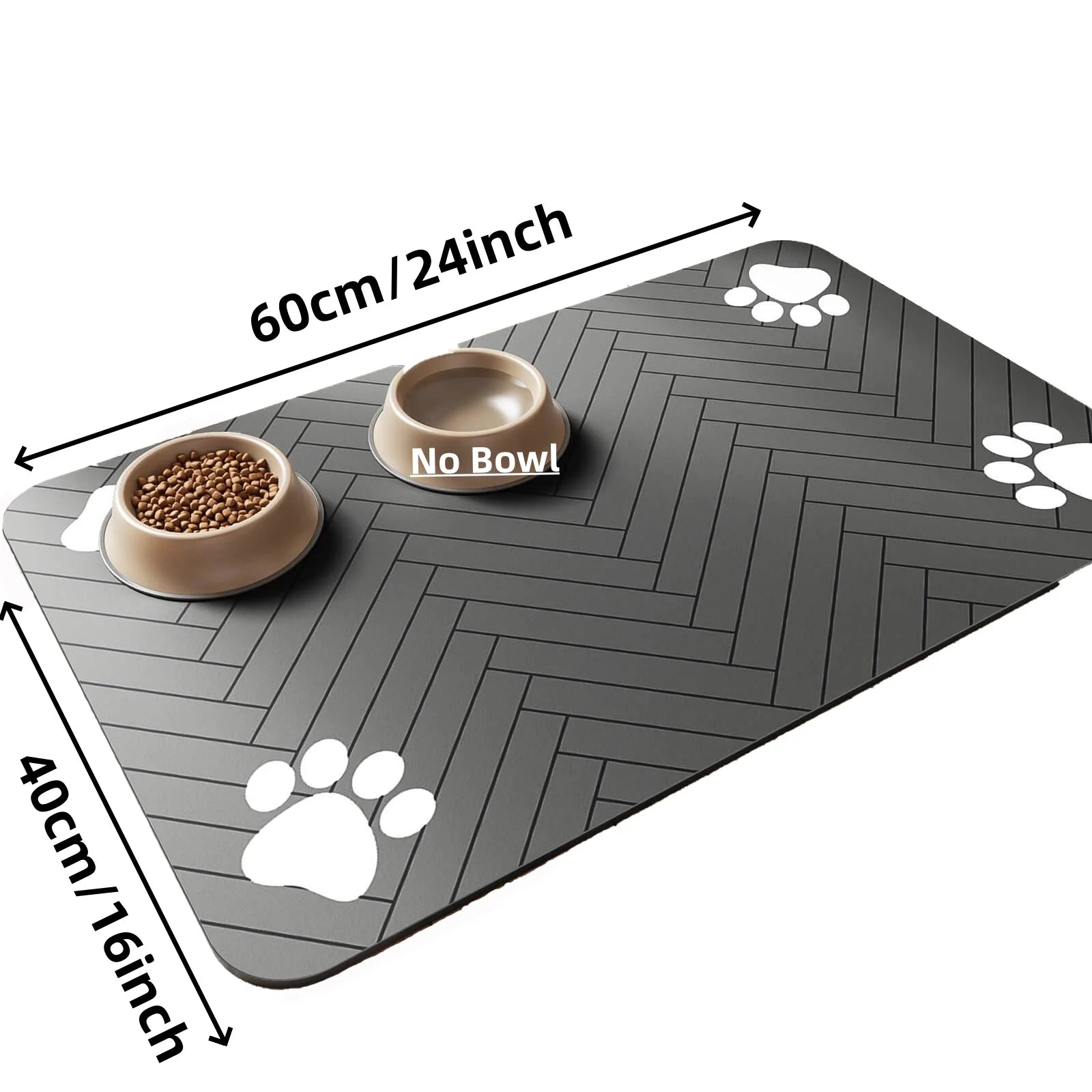 Pet Feeding Mat-Absorbent Placemat for Food and Water Bowl, with Waterproof Rubber Backing, Quick Dry Water Mat for Dog& Cat