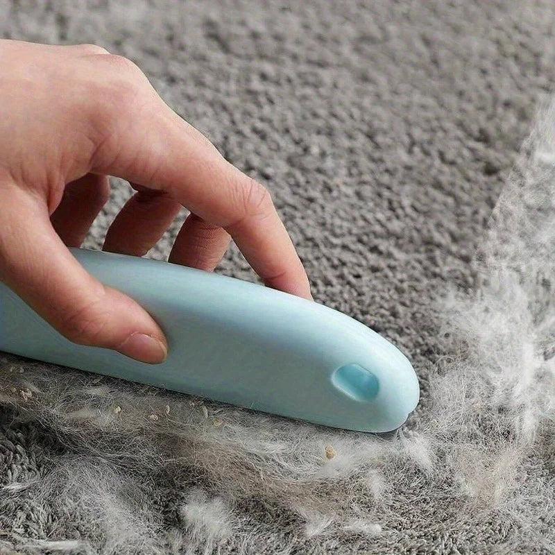 Pet Hair Removal Brush with Non-Scratch Rubber Bristles for Cats, Dogs Upholstery, Car Seat Cleaning