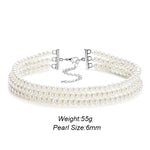 Fashion Elegant Women 3-5 Layer White Pearl Choker Necklaces Bohemian Creative Design Wedding Anniversary Female Jewelry