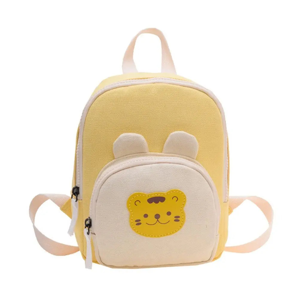 Cute Korean Kindergarten Schoolbag Canvas Cartoon Bear Children's Handbags.