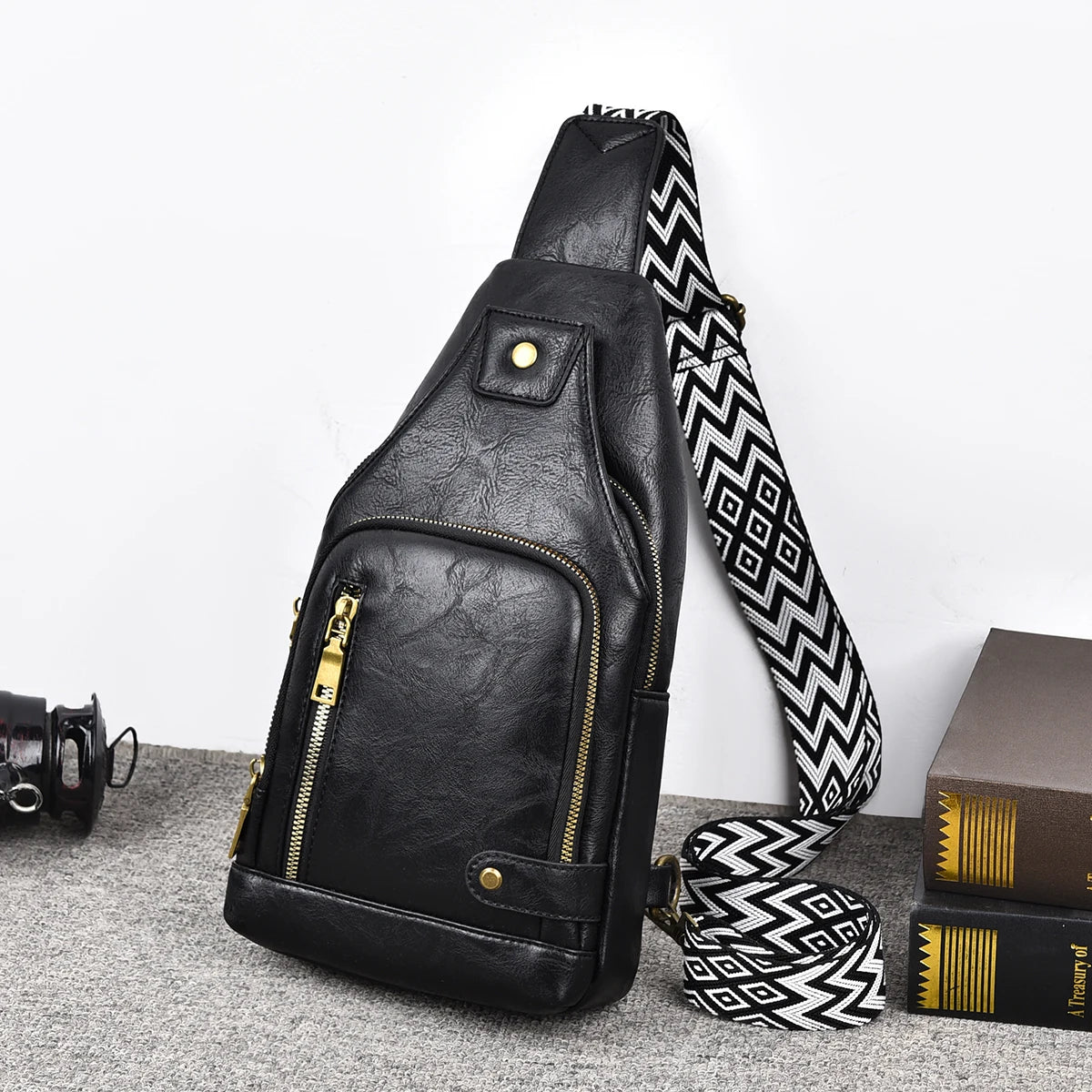 New Shoulder Bag Man  Casual Chest Business Male MultiFunctional Bag.