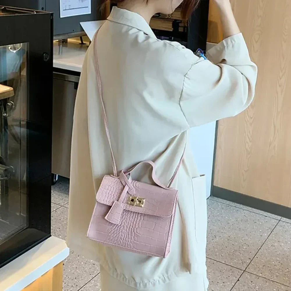 Crocodile print  hand bag for Women.