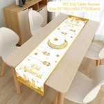 Ramadan Decor Table Runner EID Mubarak Decoration For Home Tablecloth Ramadan Kareem Islamic Muslim Party Eid Al Adha Gifts