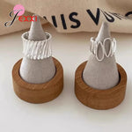 Rings for Women Couple 925 Sterling Silver Minimalist Handmade Simple Wide Interware Ring