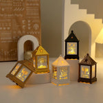 EID Mubarak Wind Lantern Ornaments Ramadan LED Portable Lamp Eid Al Adha Gifts Muslim Gurbang Ramadan Decoration for Home