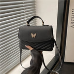 Lucky butterfly bag women's new fashion solid color simple texture trend.