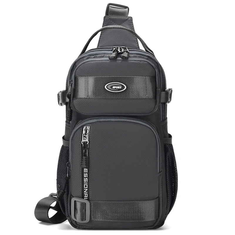 Riding backpack for men, chest bag, casual single shoulder bag, lightweight and large-capacity crossbody bag