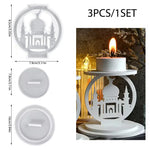 ‌Ramadan Candle Holder Silicone Mold Eid-Al-Fitr Ornament Gypsum Mould