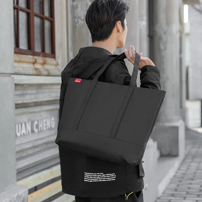 Men's Handbag Japanese Tote Oxford Cloth Fashion Shoulder Bags for Man.