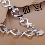 925 Sterling Silver Bracelets for Women Wedding Lady Cute Noble Pretty Jewelry Fashion Nice Chain