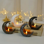 Ramadan Decoration Star Moon LED Candlestick Lamp for Ramadan