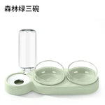 Pet Cat Food Bowl, Splash - Water proof, Three Bowl Neck Protection, Automatic Feeder, Water Storage Dispenser