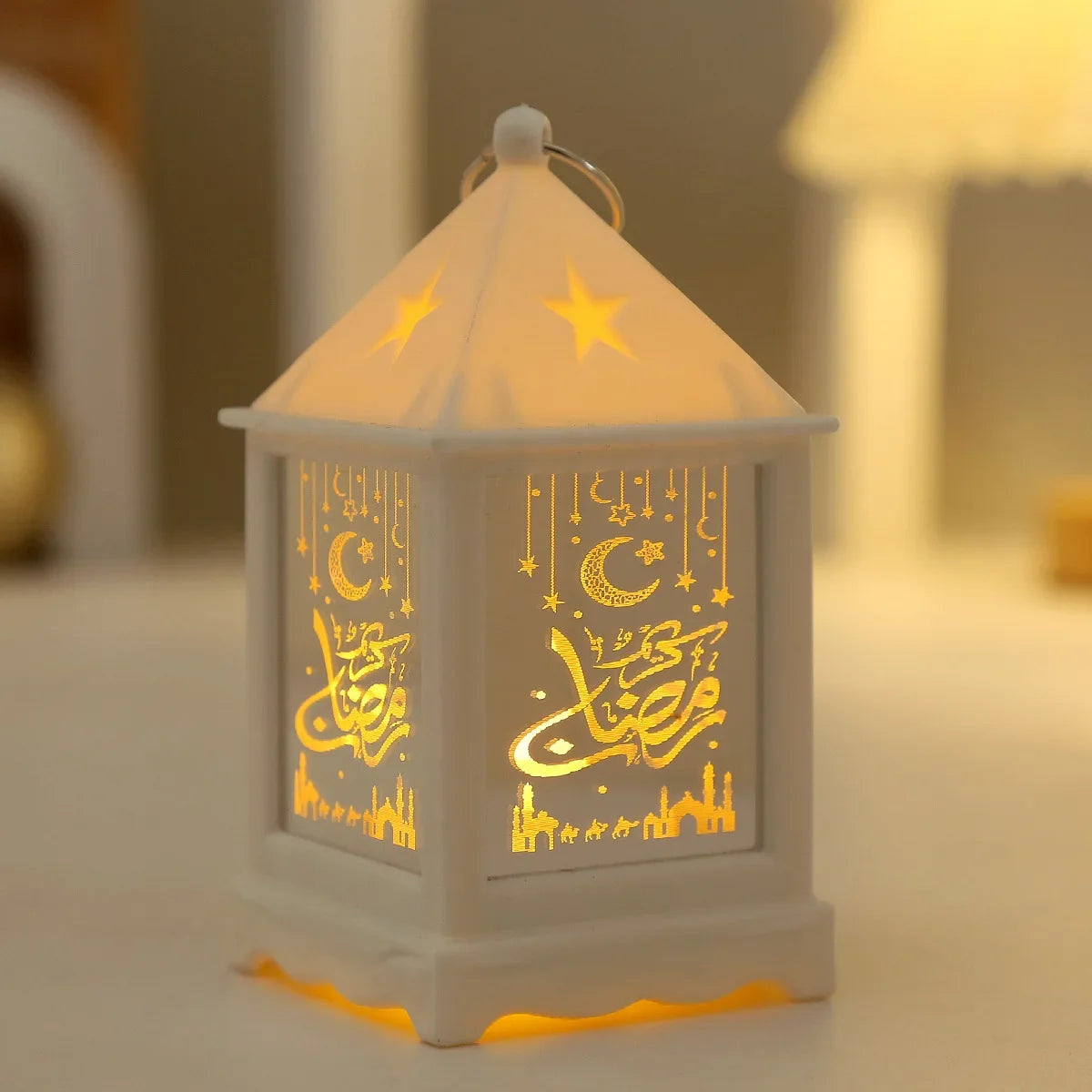 EID Mubarak Wind Lantern Ornaments Ramadan LED Portable Lamp Eid Al Adha Gifts Muslim Gurbang Ramadan Decoration for Home