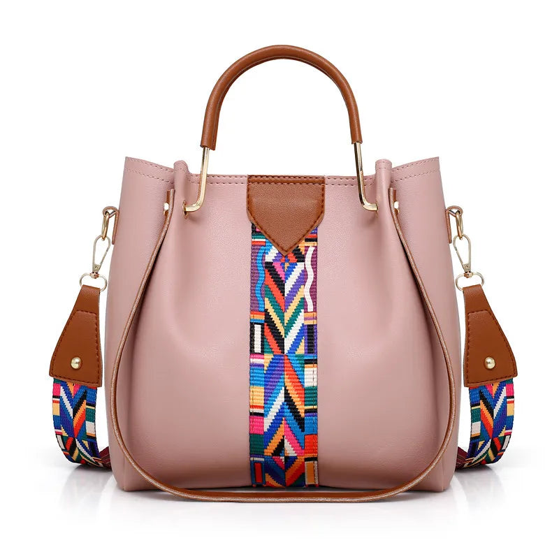 Women's Handbag New Fashion 4-Piece Set Tote Shoulder Crossbody Bag.